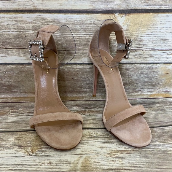 AQUAZZURA 38.5 size 8.5 Casablana Sandals In Neutral - Picture 2 of 11